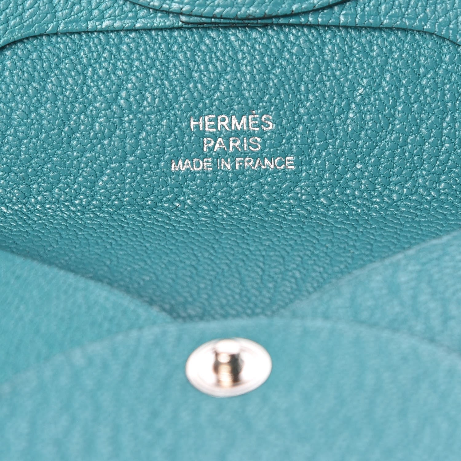 Hermes Chevre Mysore Bastia Coin Purse Bleu Paon 6 of 10