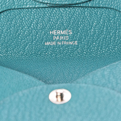 Hermes Chevre Mysore Bastia Coin Purse Bleu Paon 6 of 10
