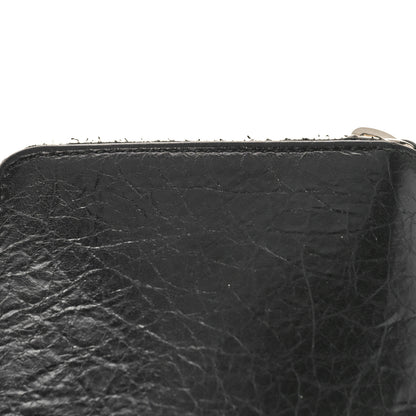 Balenciaga Agneau Classic Silver Hardware Compact Wallet Black 9 of 9
