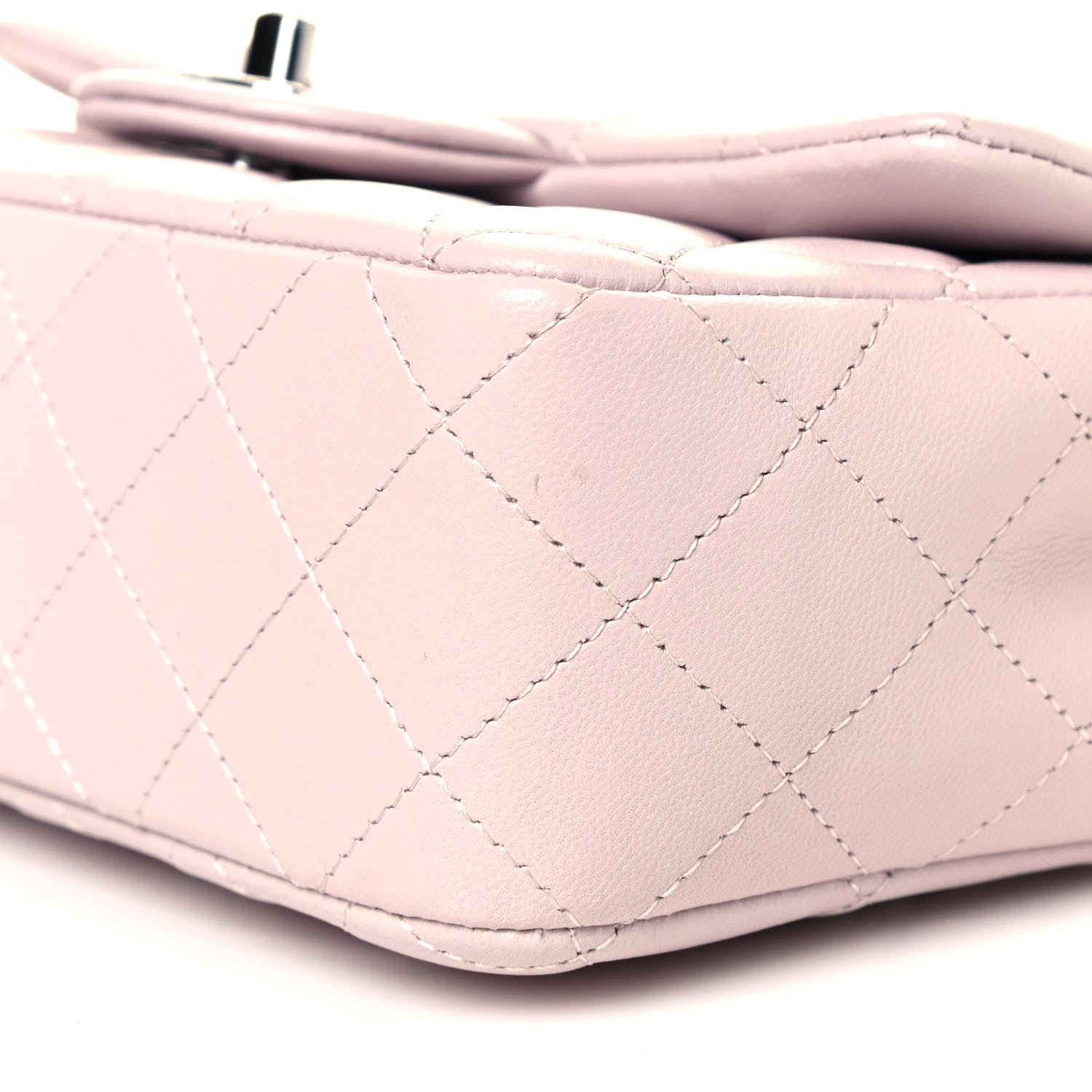 Chanel Lambskin Quilted Mini Rectangular Flap Light Purple 10 of 11