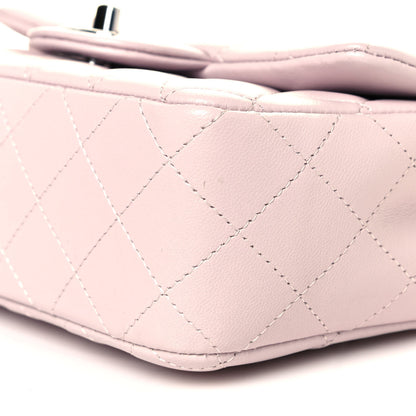 Chanel Lambskin Quilted Mini Rectangular Flap Light Purple 10 of 11