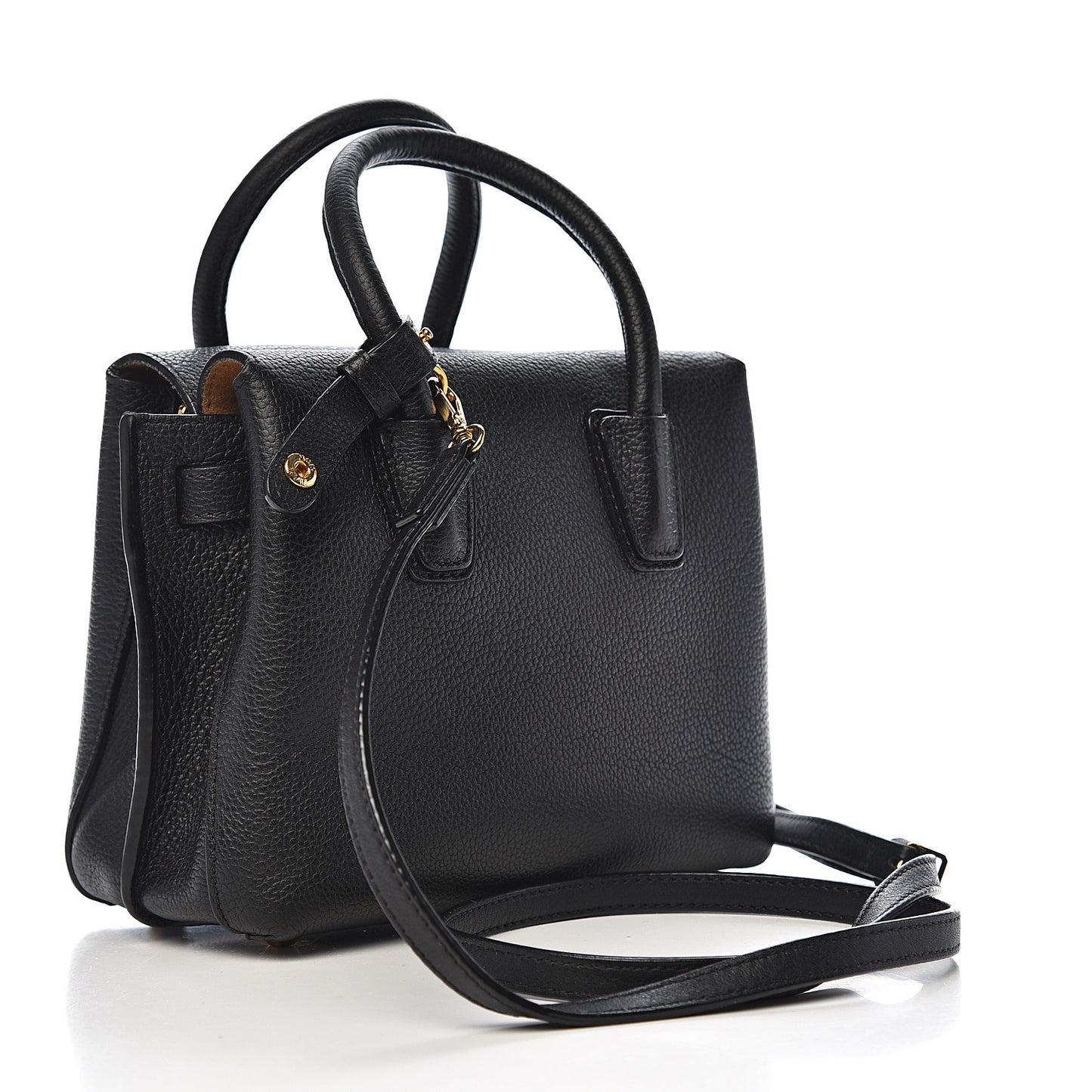 Grained Calfskin Mini Milla Tote Black