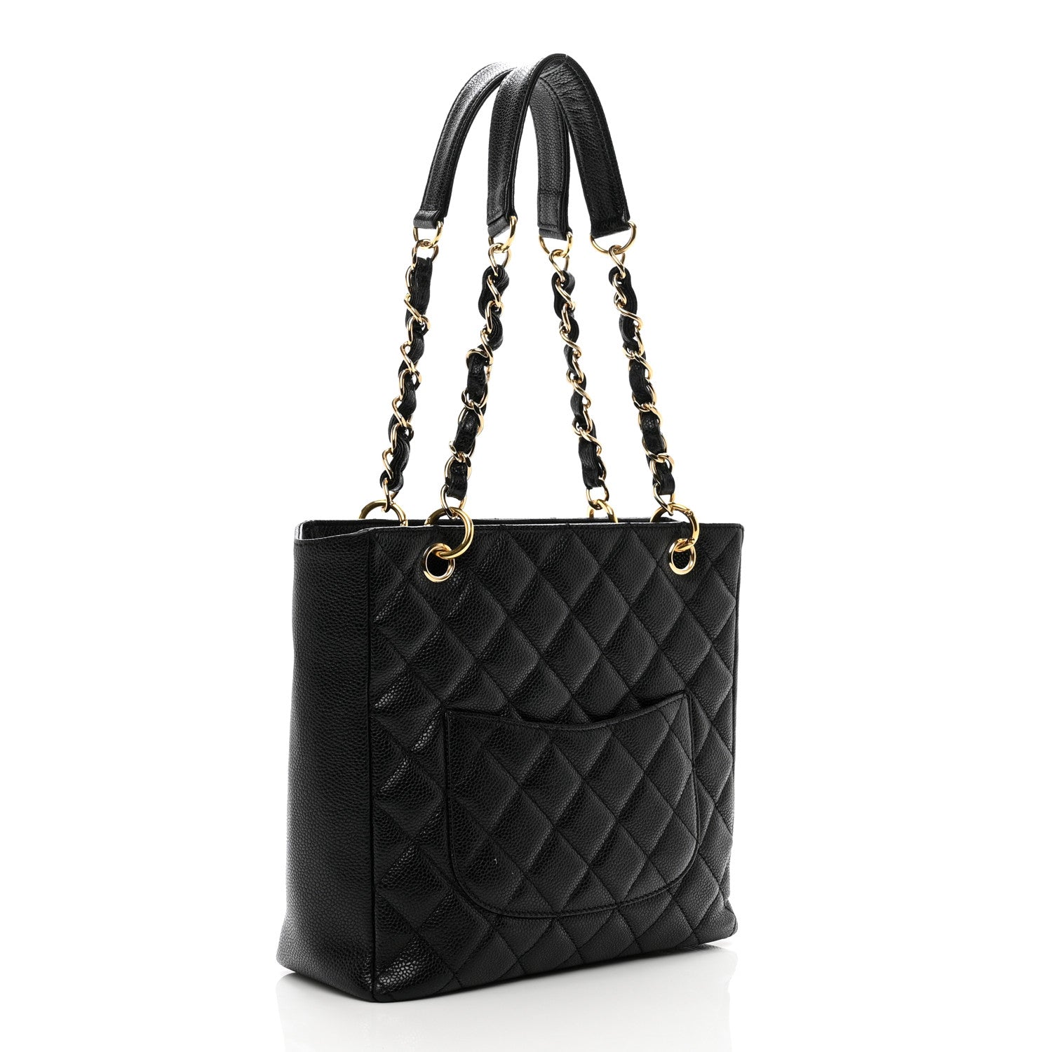 Chanel Caviar Quilted Petit Shopping Tote PST Black 3 of 10