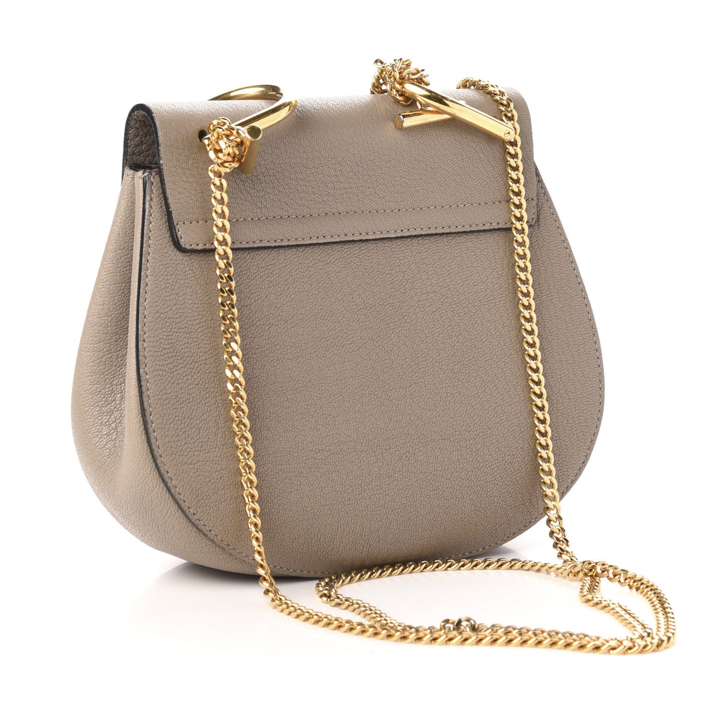 Grained Lambskin Mini Drew Shoulder Bag Motty Grey
