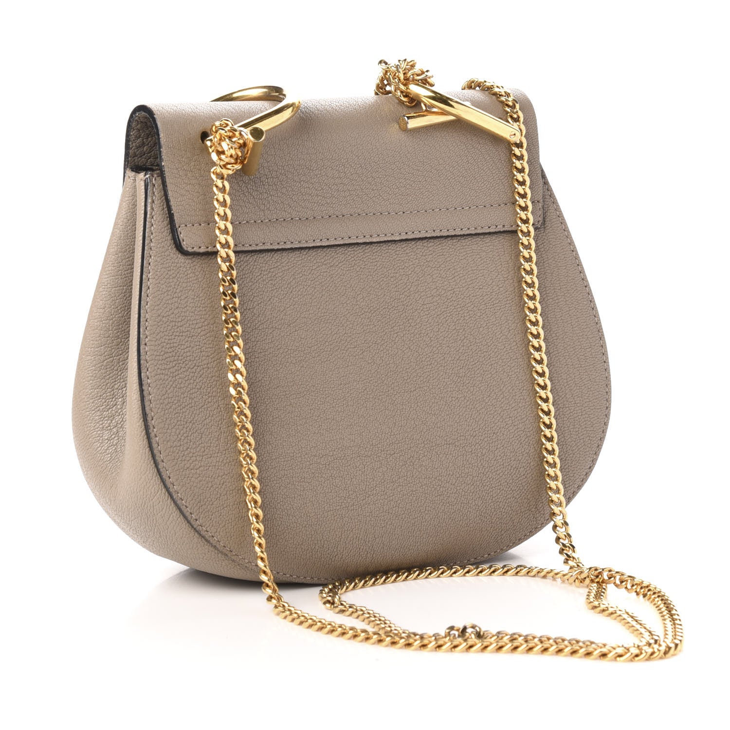 Chloe Grained Lambskin Mini Drew Shoulder Bag Motty Grey 3 of 9