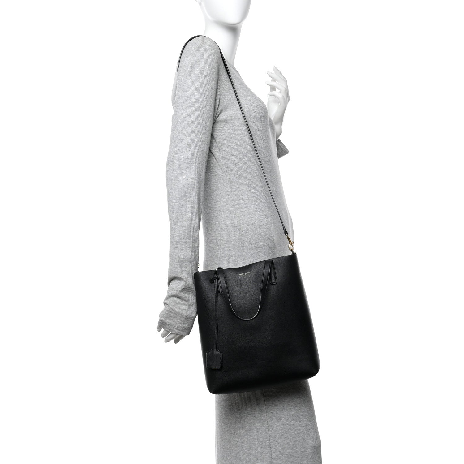 Saint Laurent Calfskin Toy Shopping Tote Black 2 of 15