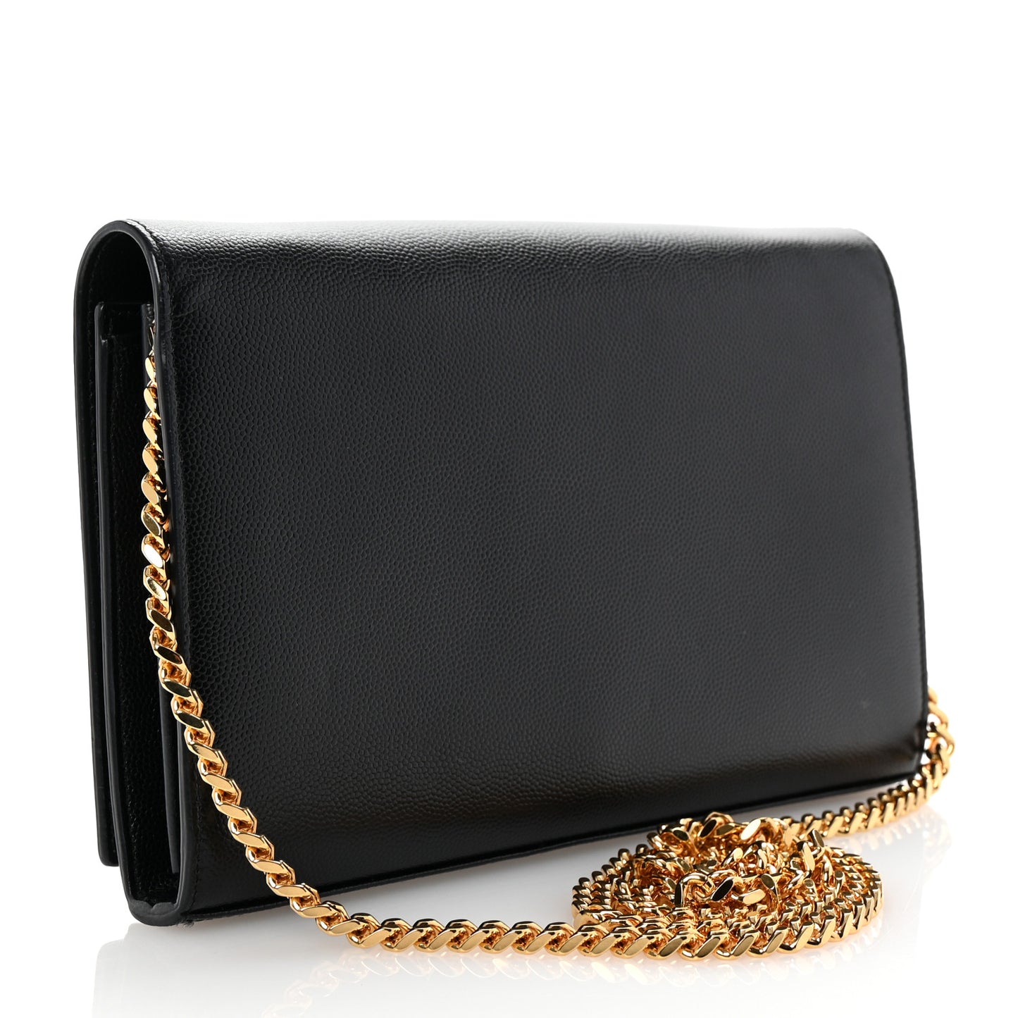 Grain De Poudre Monogram Chain Wallet Black