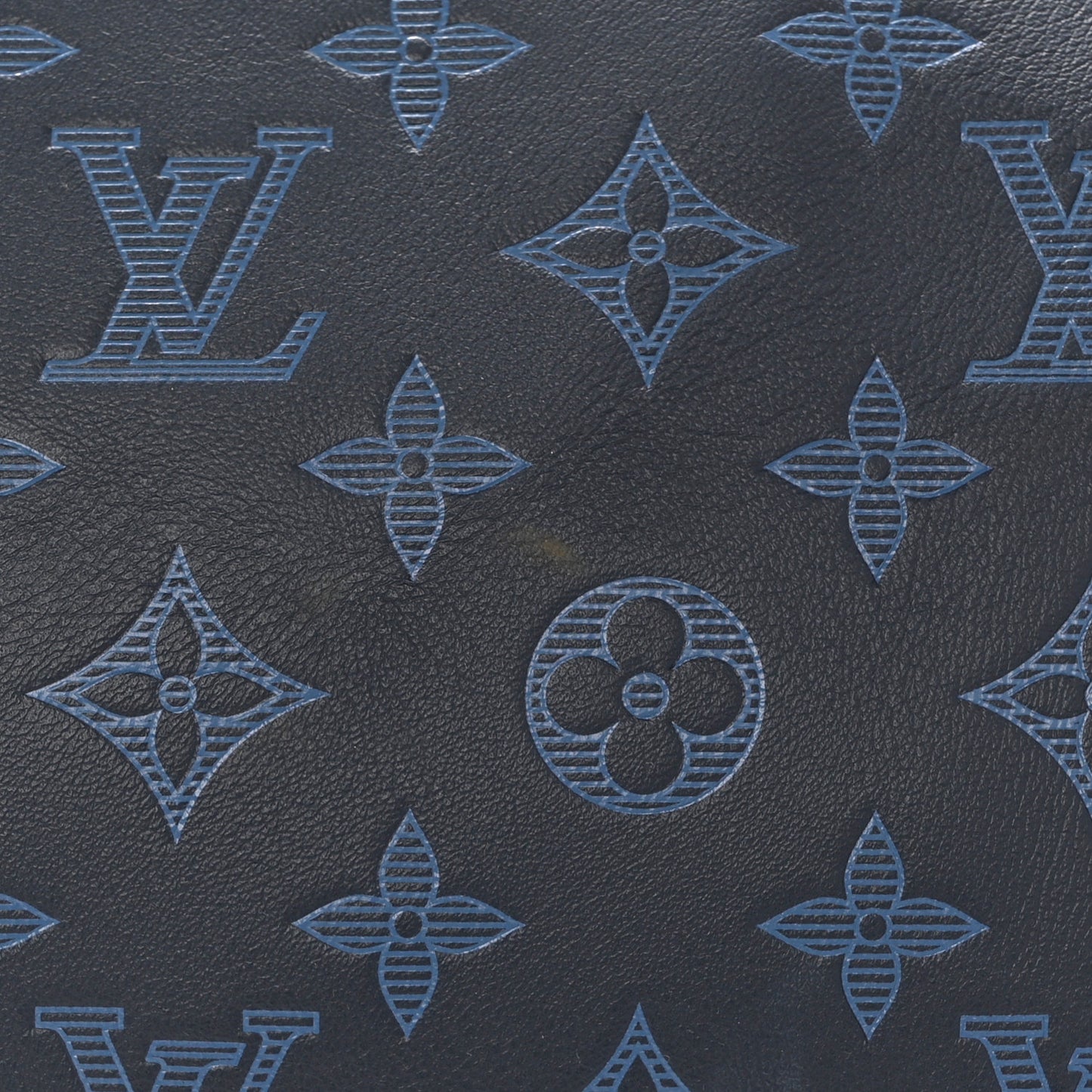Calfskin Monogram Shadow Keepall Bandouliere 50 Navy
