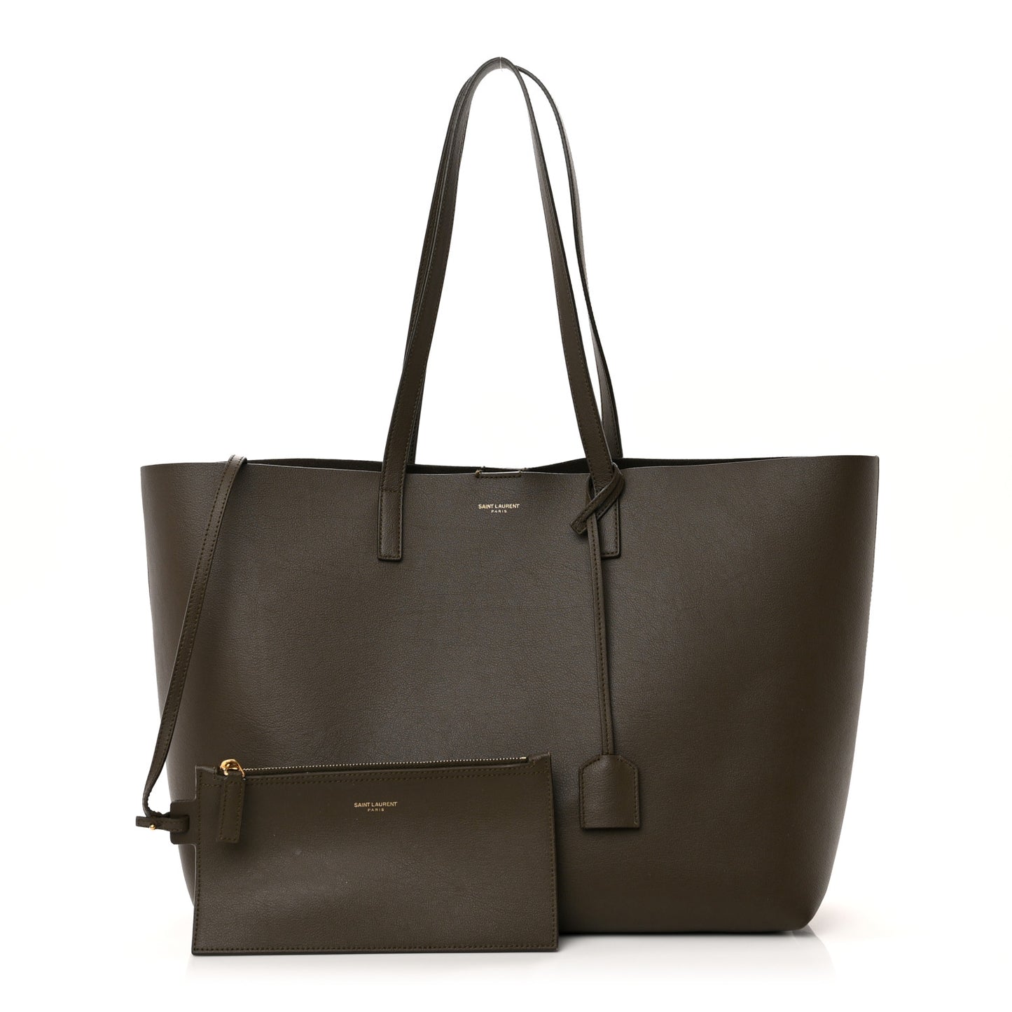 Calfskin Large Shopping Tote Dark Green
