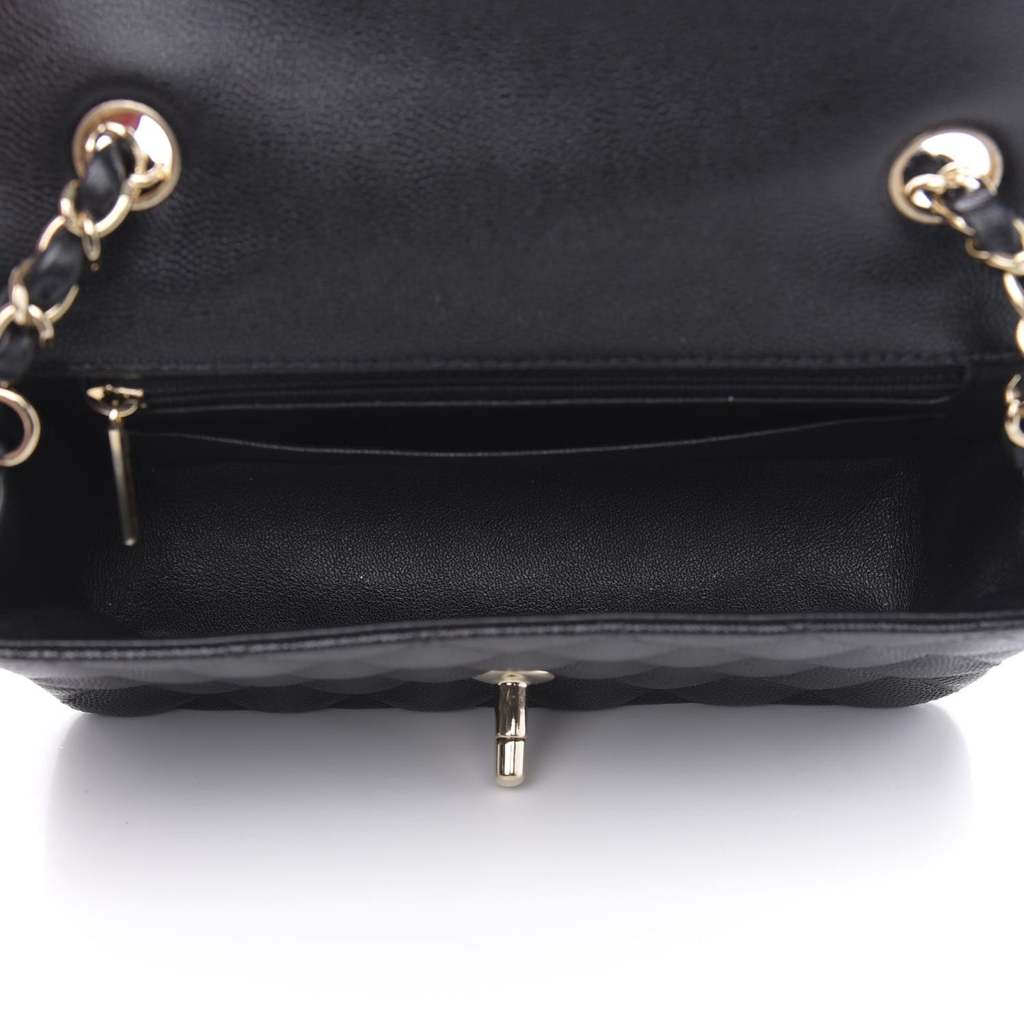 Caviar Quilted Mini Rectangular Flap Black