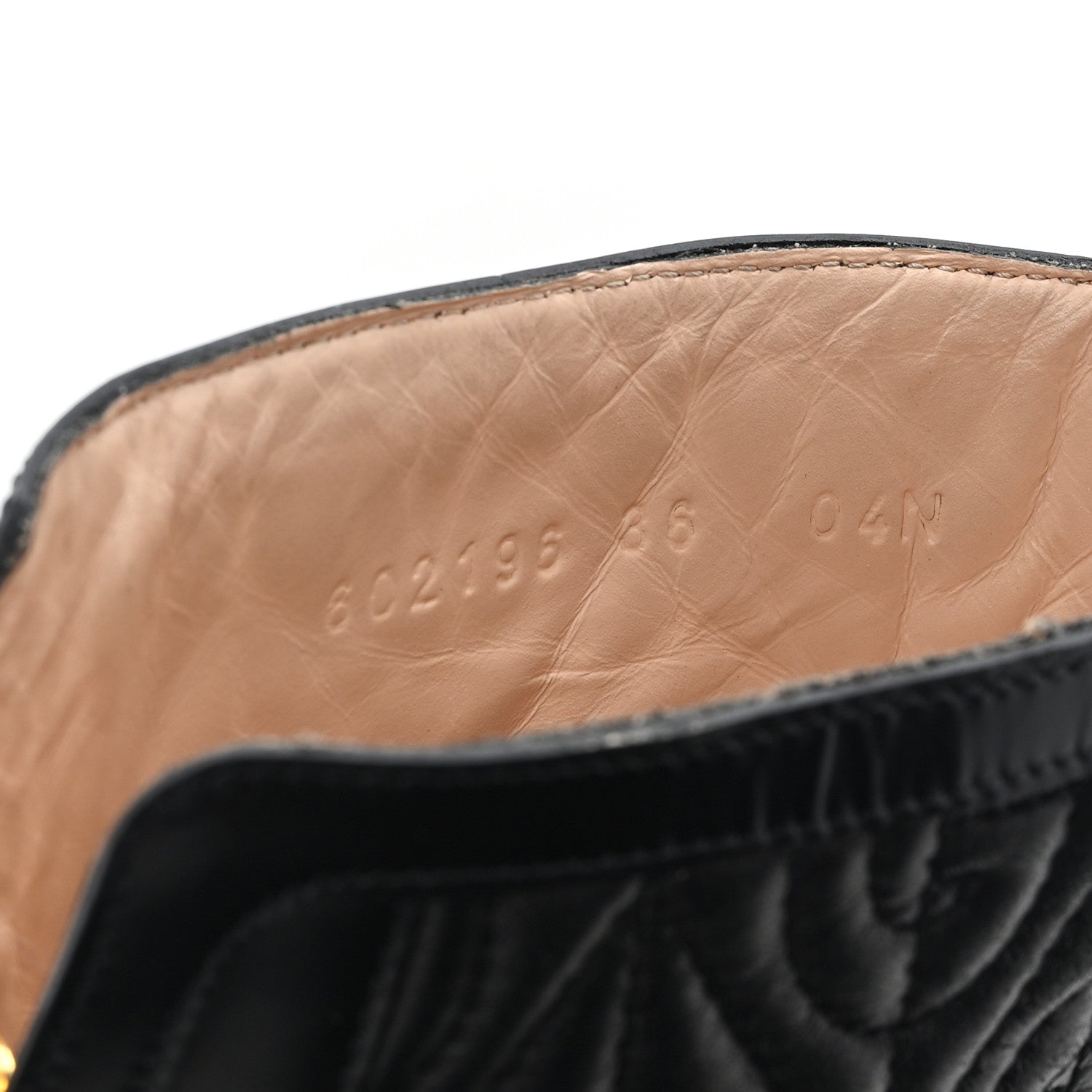 Gucci Calfskin Nappa Rhombus Quilted Trip Ankle Boots 36 Black 9 of 9