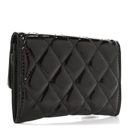 Chanel Patent Brilliant Flap Card Holder Violet 3 of 9