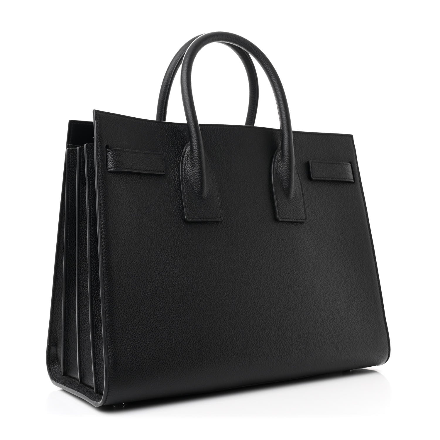 Saint Laurent Grained Calfskin Small Sac De Jour Black 4 of 11
