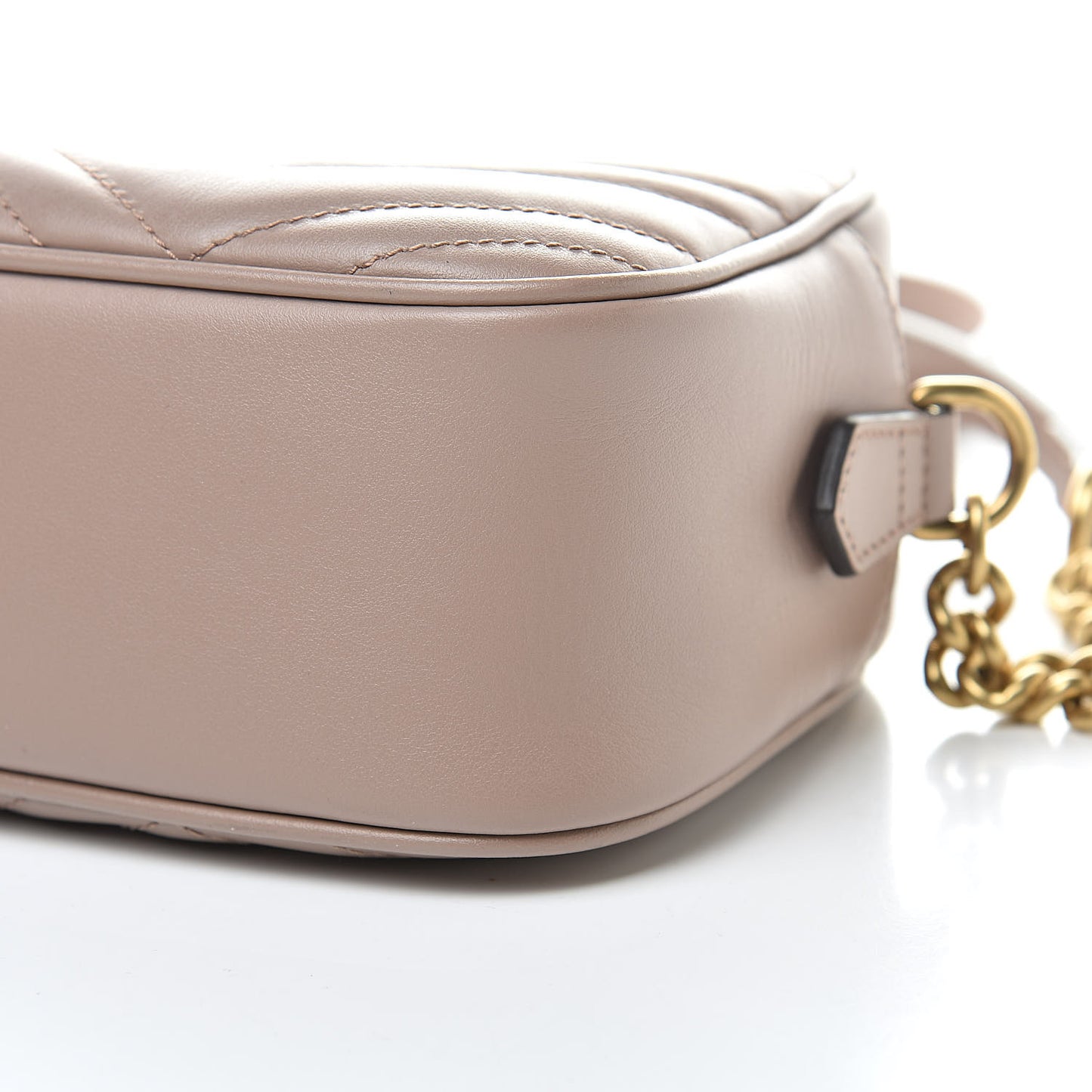 Calfskin Matelasse Small GG Marmont Chain Shoulder Bag Porcelain Rose