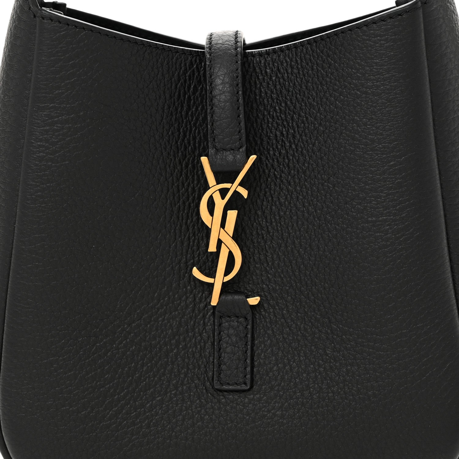 Saint Laurent Calfskin Baby Le 5 A 7 Supple Hobo Black 9 of 12