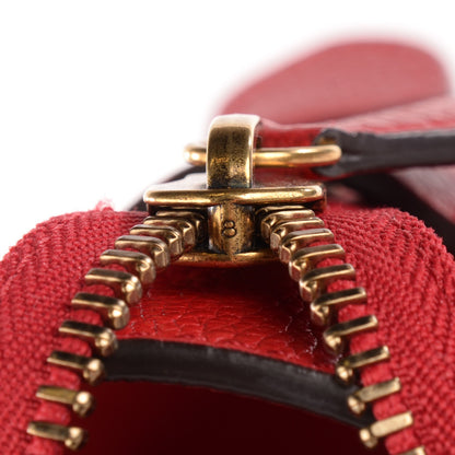 Celine Drummed Calfskin Mini Luggage Coquelicot 9 of 9