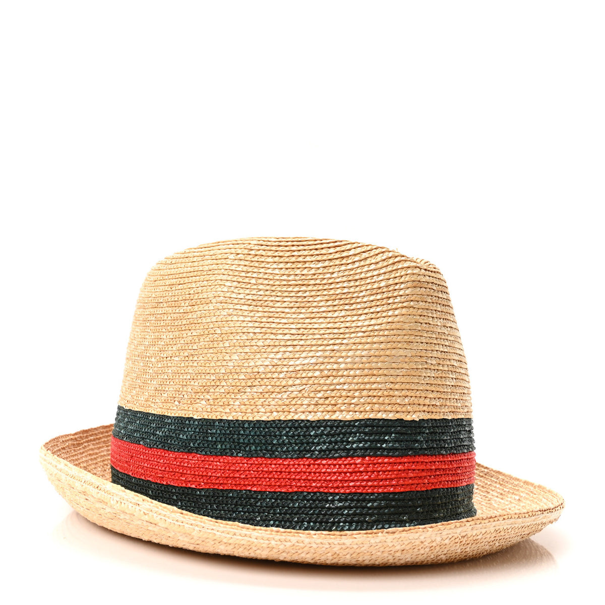 Gucci Abaca Straw Web Fedora Hat M 7 of 10