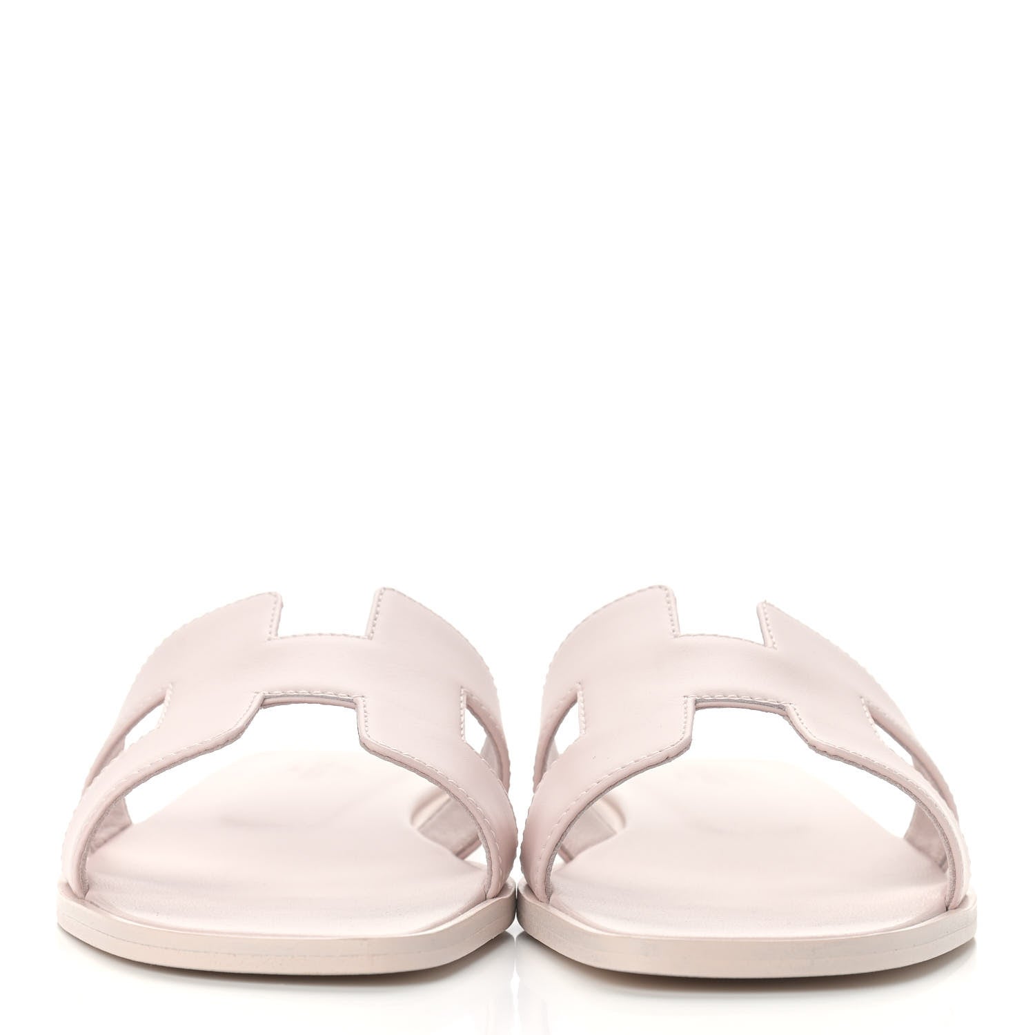 Hermes Box Calfskin Oran Sandals 39 Rose Pale 2 of 9