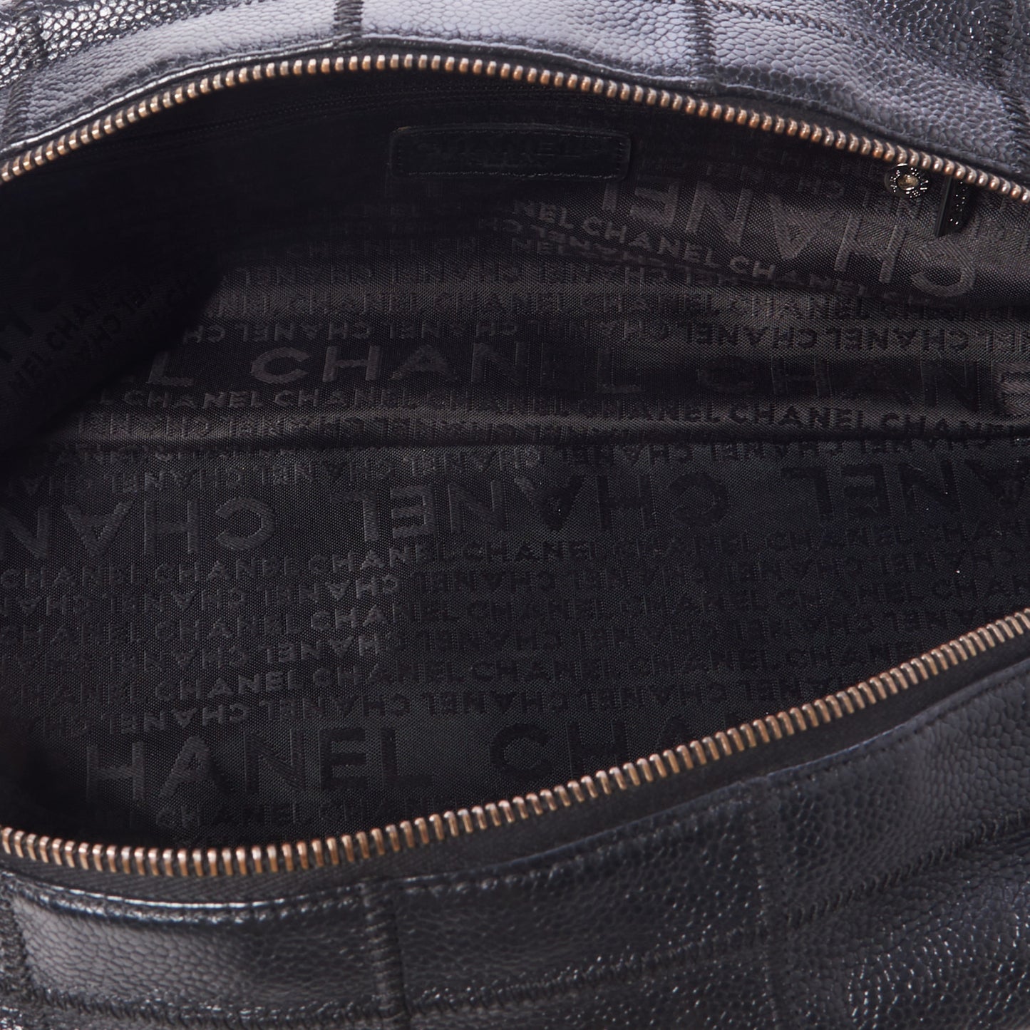 Caviar Square Stitched Tote Black