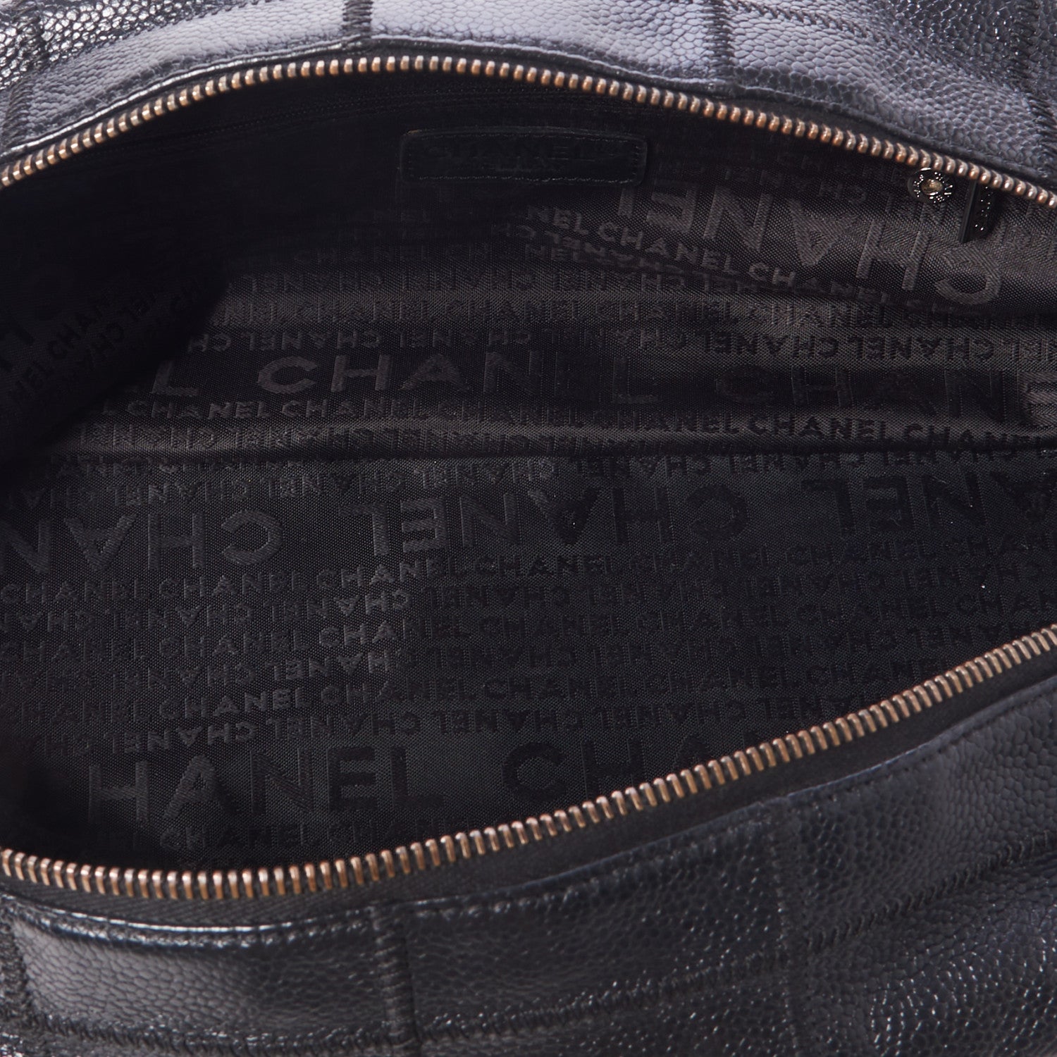 Chanel Caviar Square Stitched Tote Black 6 of 9