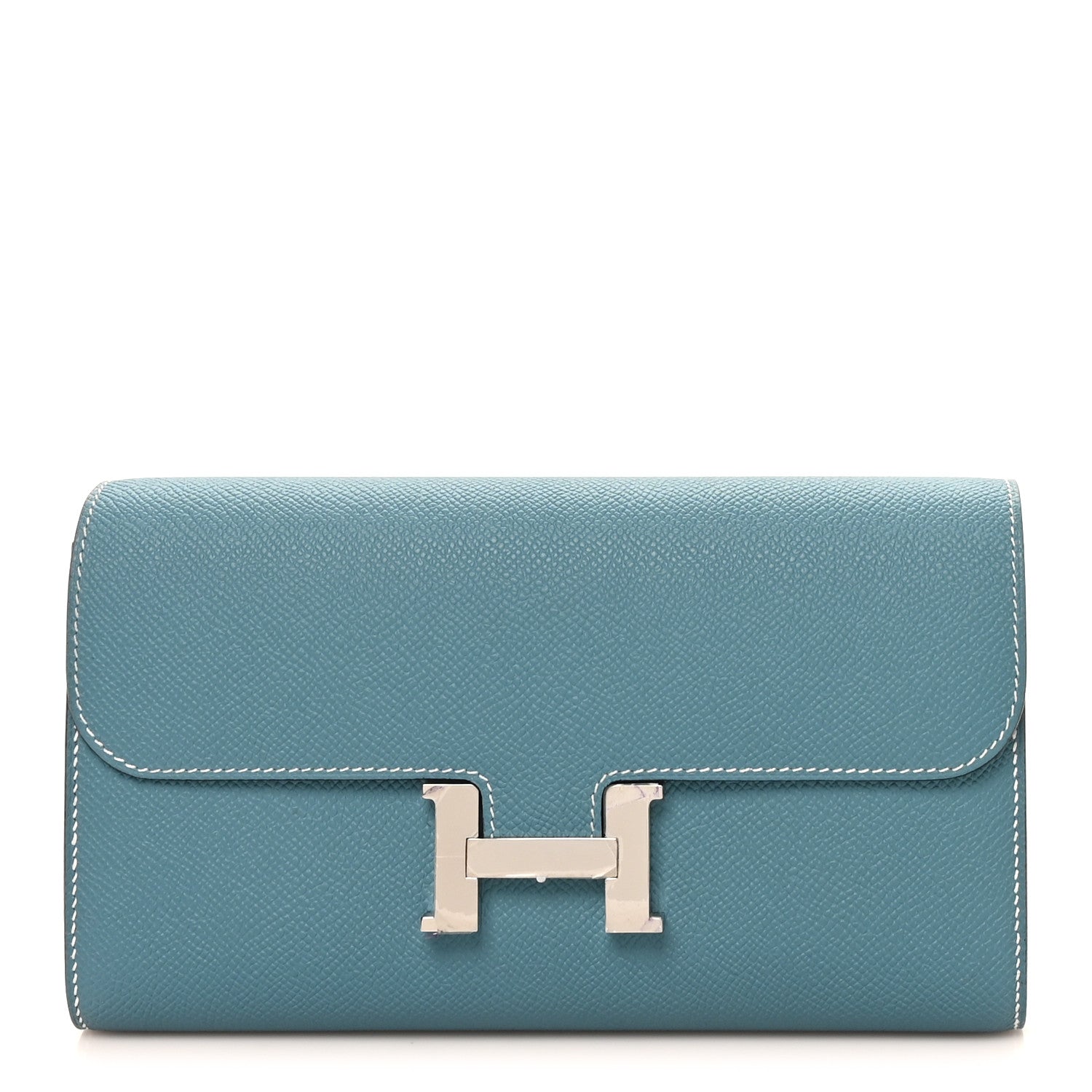 Hermes Epsom Constance Wallet To Go New Bleu Jean 1 of 8