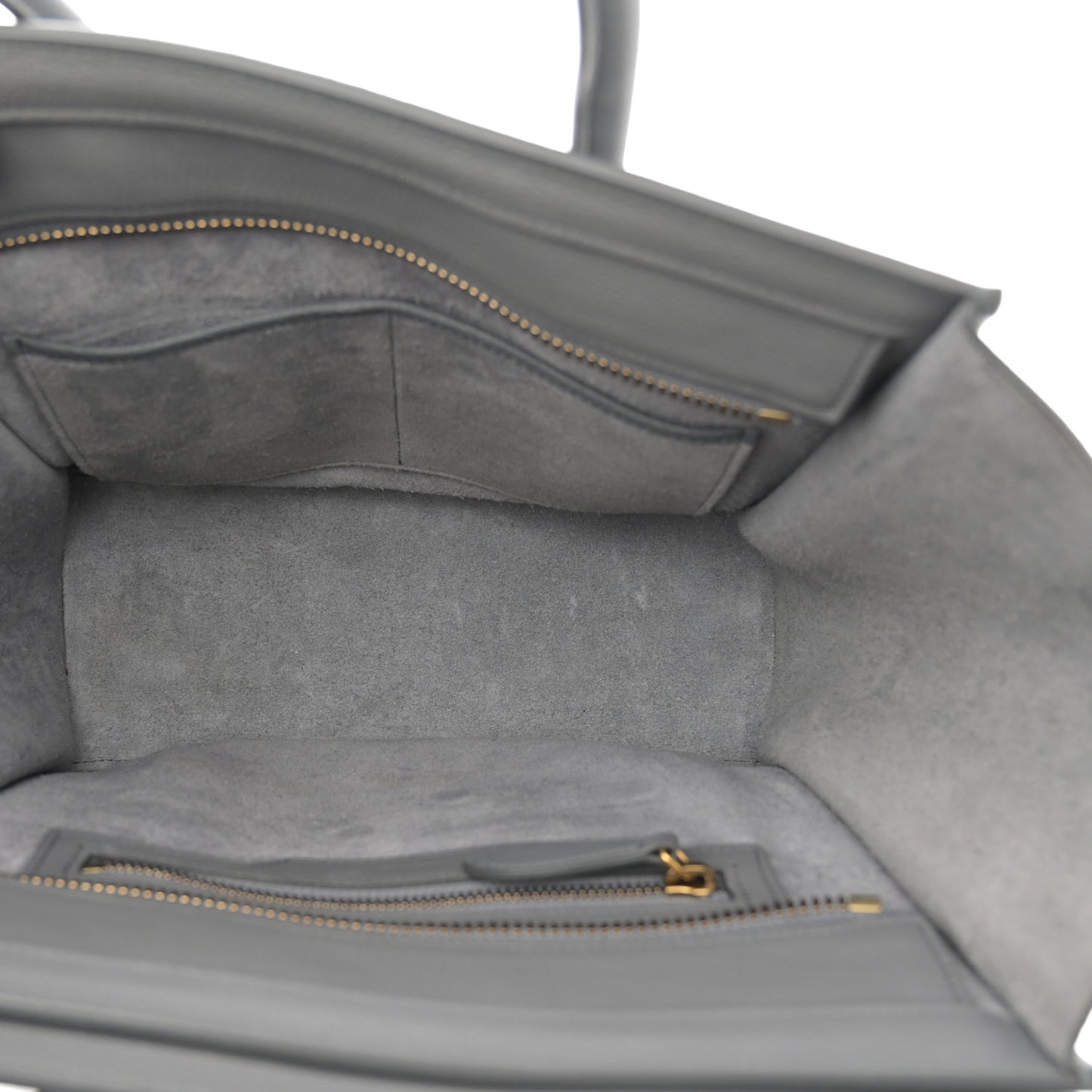 Baby Drummed Calfskin Micro Luggage Kohl