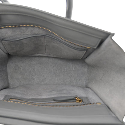 Celine Baby Drummed Calfskin Micro Luggage Kohl 5 of 10