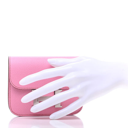 Hermes Epsom Constance Slim Wallet 5P Pink 2 of 9