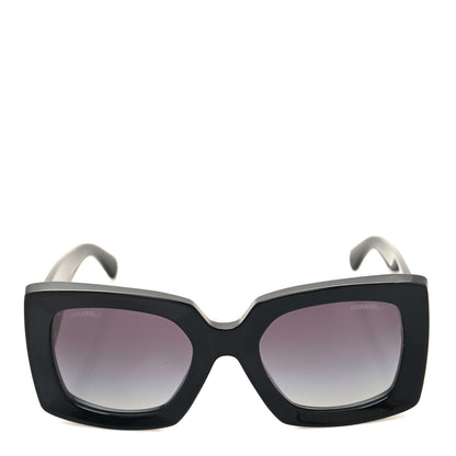 Chanel Acetate Rectangle Sunglasses 5435 Black 2 of 8