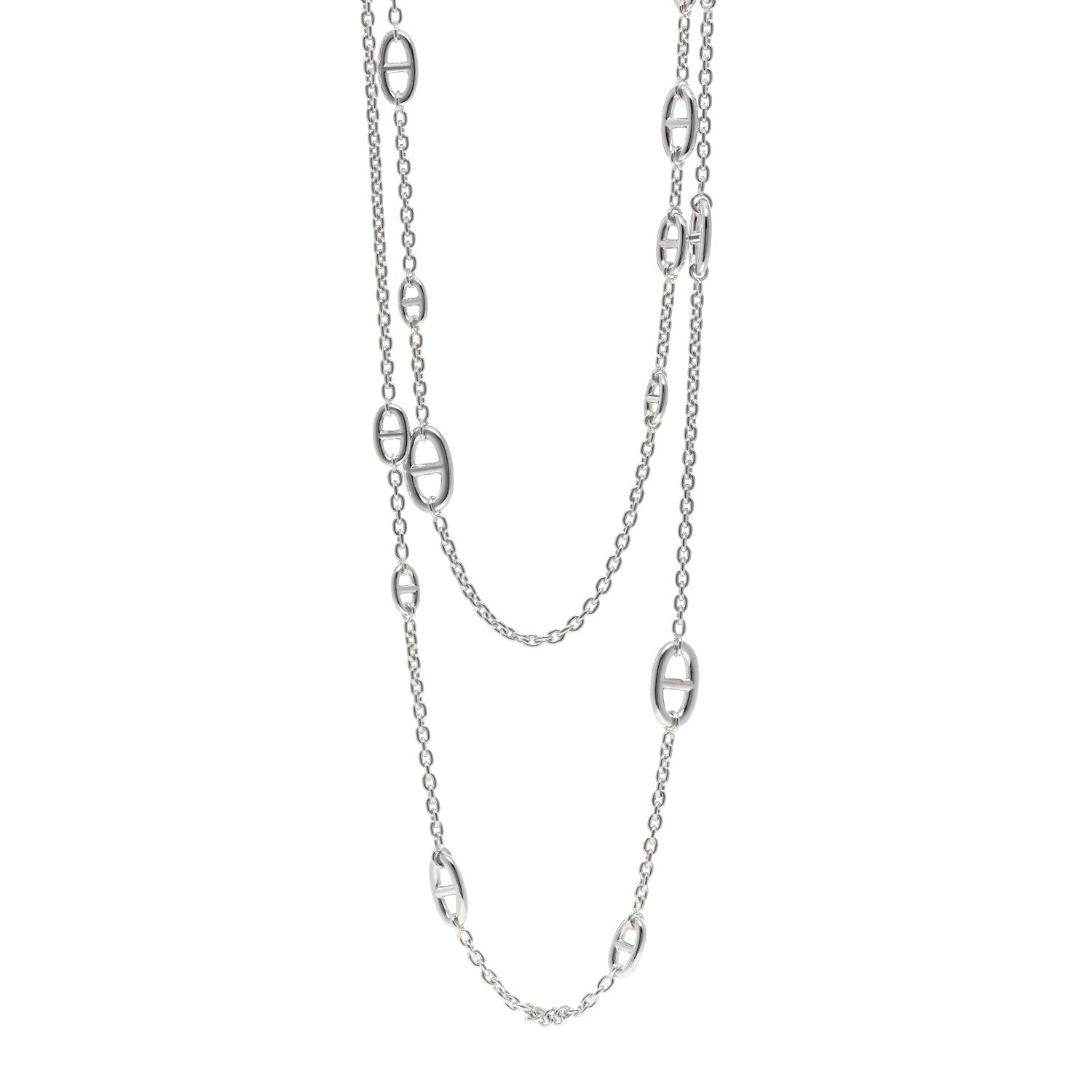 Hermes Sterling Silver Farandole Necklace 160 1 of 4