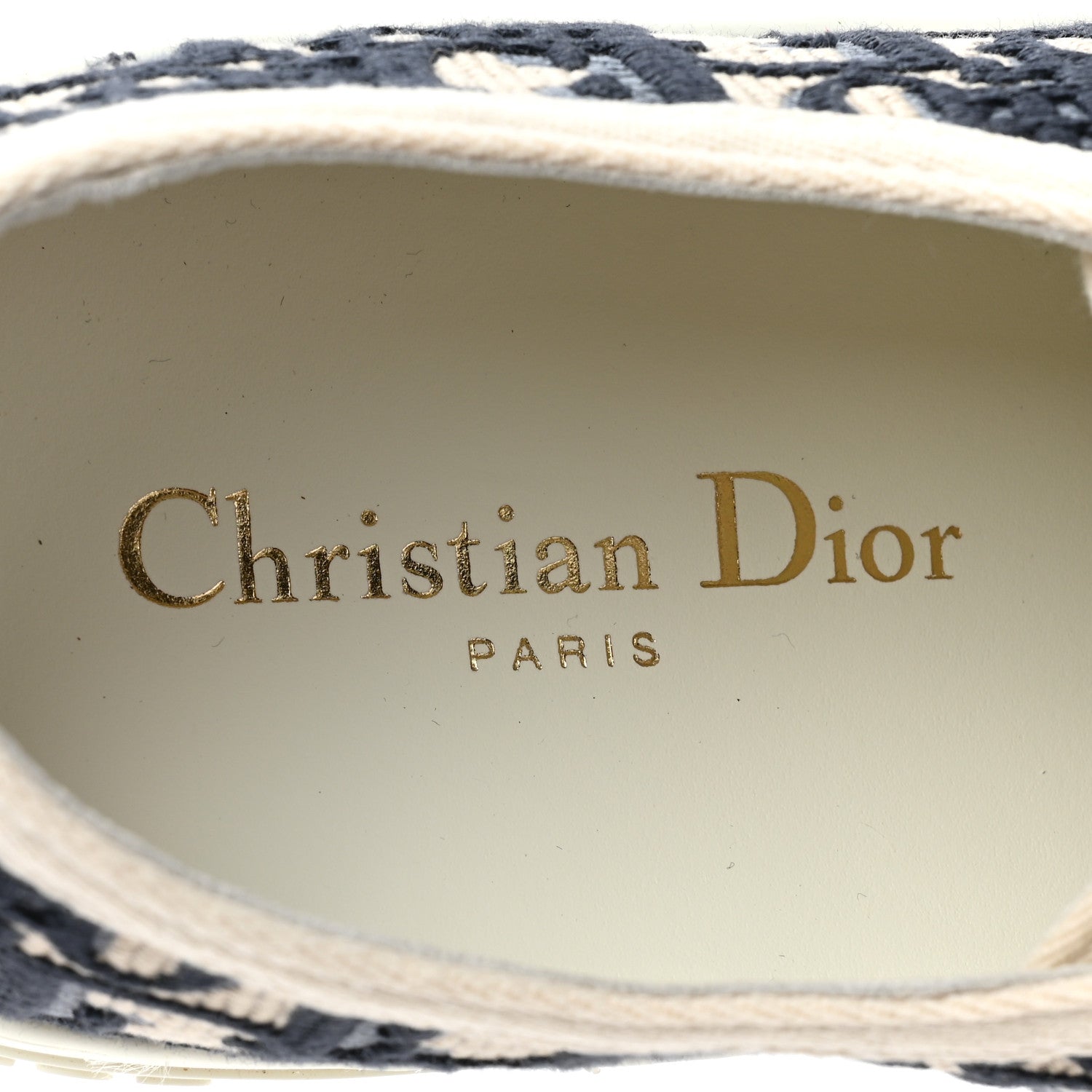 Christian Dior Canvas Oblique Walk'N'Dior Low Top Sneakers 39 Deep Blue 8 of 10