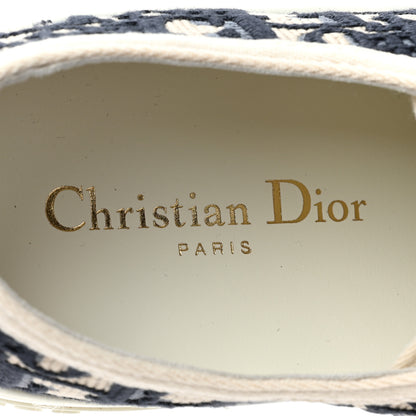 Christian Dior Canvas Oblique Walk'N'Dior Low Top Sneakers 39 Deep Blue 8 of 10