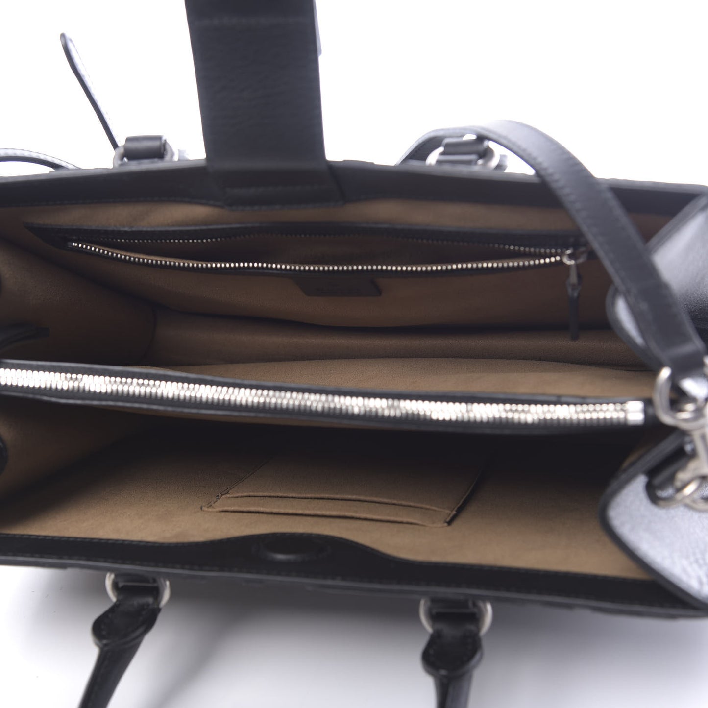 GG Supreme Monogram Arabesque Small Top Handle Bag Beige Black