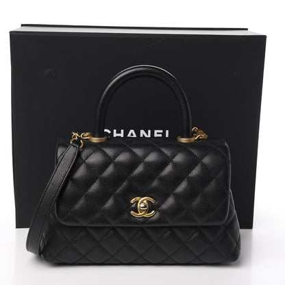 Chanel Caviar Quilted Mini Coco Handle Flap Black 10 of 10