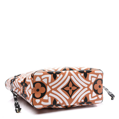 Louis Vuitton Monogram Giant Crafty Neverfull MM Creme Caramel 3 of 9