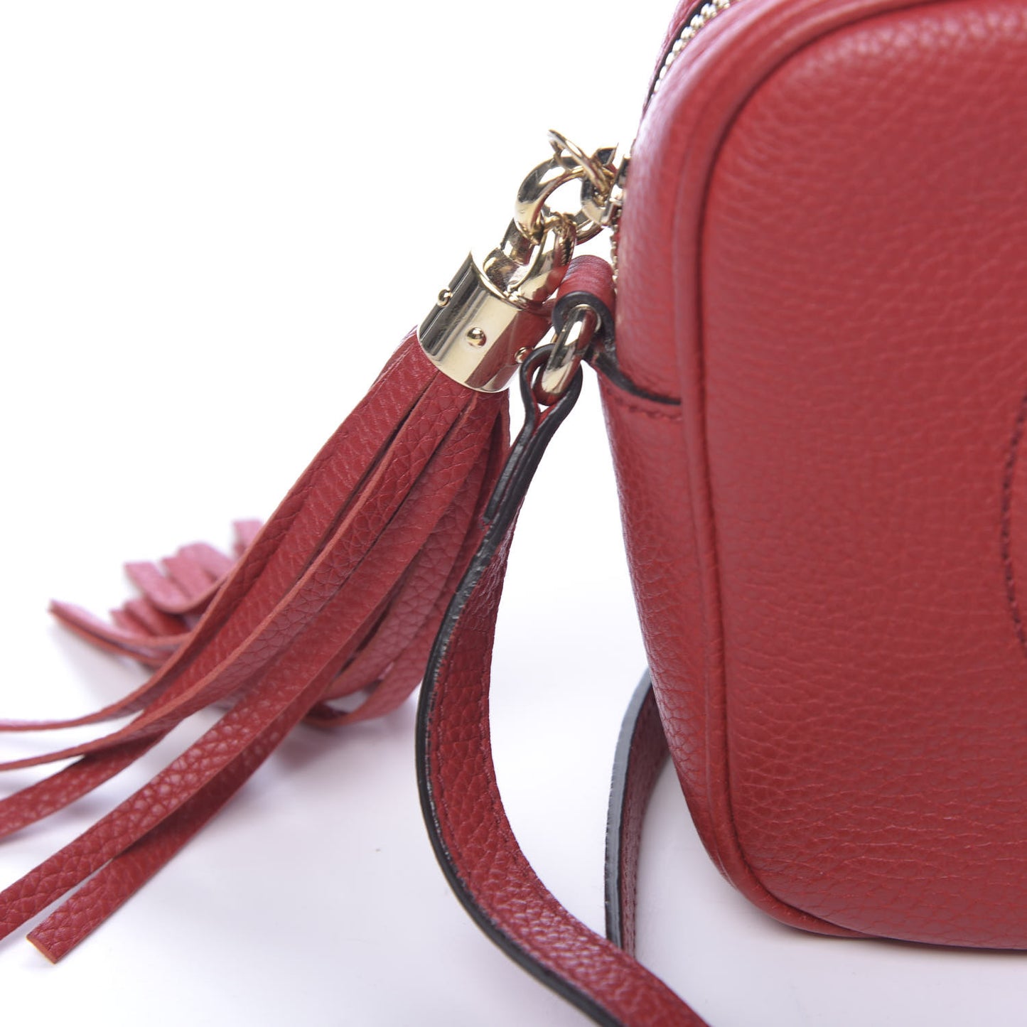 Pebbled Calfskin Small Soho Disco Bag Tabasco Red