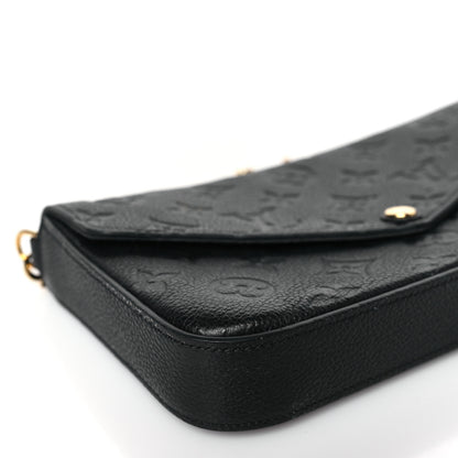 Louis Vuitton Empreinte Pochette Felicie Chain Wallet Black 7 of 9
