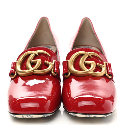 Gucci Vernice GG Victoire 55mm Loafer Pumps 36 Hibiscus Red 2 of 9