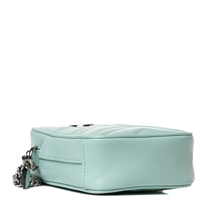 Gucci Calfskin Matelasse Mini GG Marmont Crossbody Bag Water Green 7 of 12