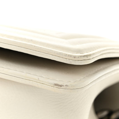 Chanel Calfskin Double Stitch Medium Boy Flap White 12 of 18