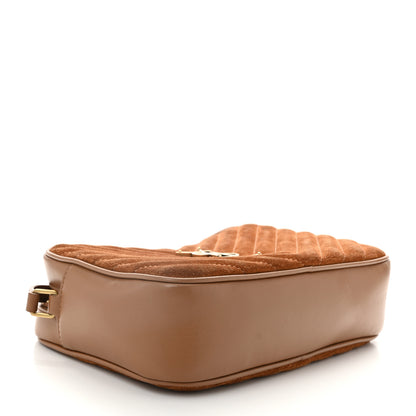 Saint Laurent Suede Matelasse Monogram Lou Camera Bag Cinnamon 3 of 9