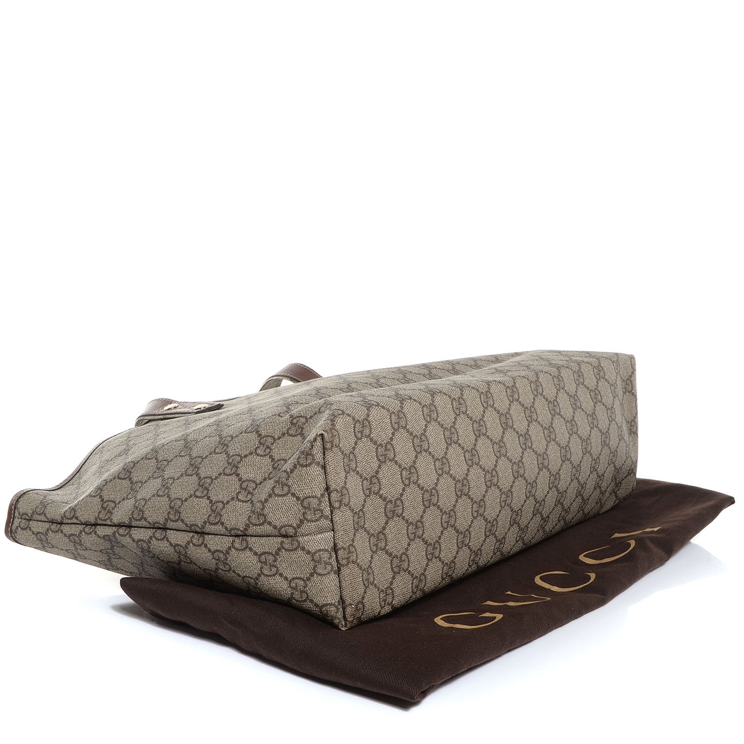 GG Plus Monogram Medium Signature Web Loop Tote Light Brown