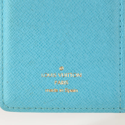 Louis Vuitton Monogram Groom Small Ring Agenda Cover Blue 6 of 7