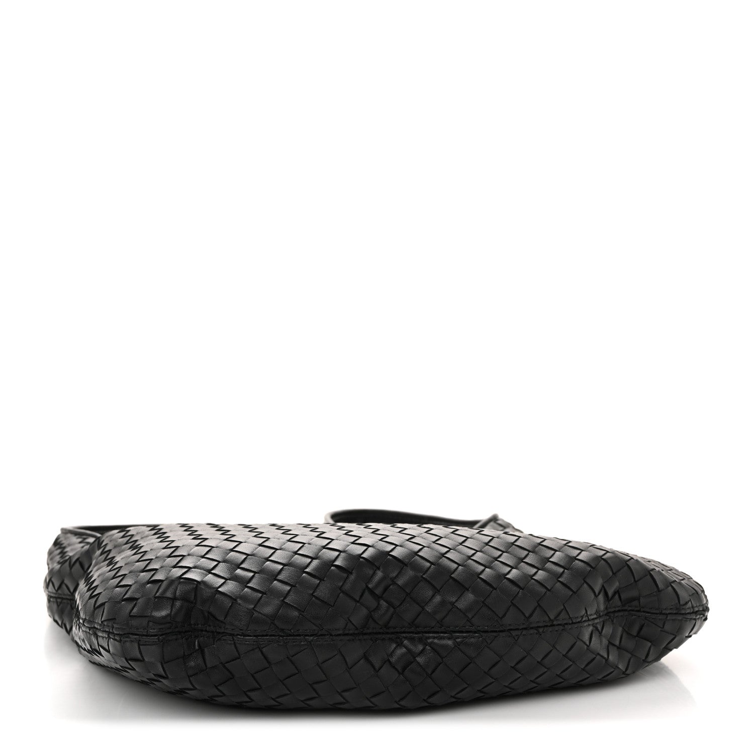 Bottega Veneta Nappa Intrecciato Medium Veneto Crossbody Bag Black