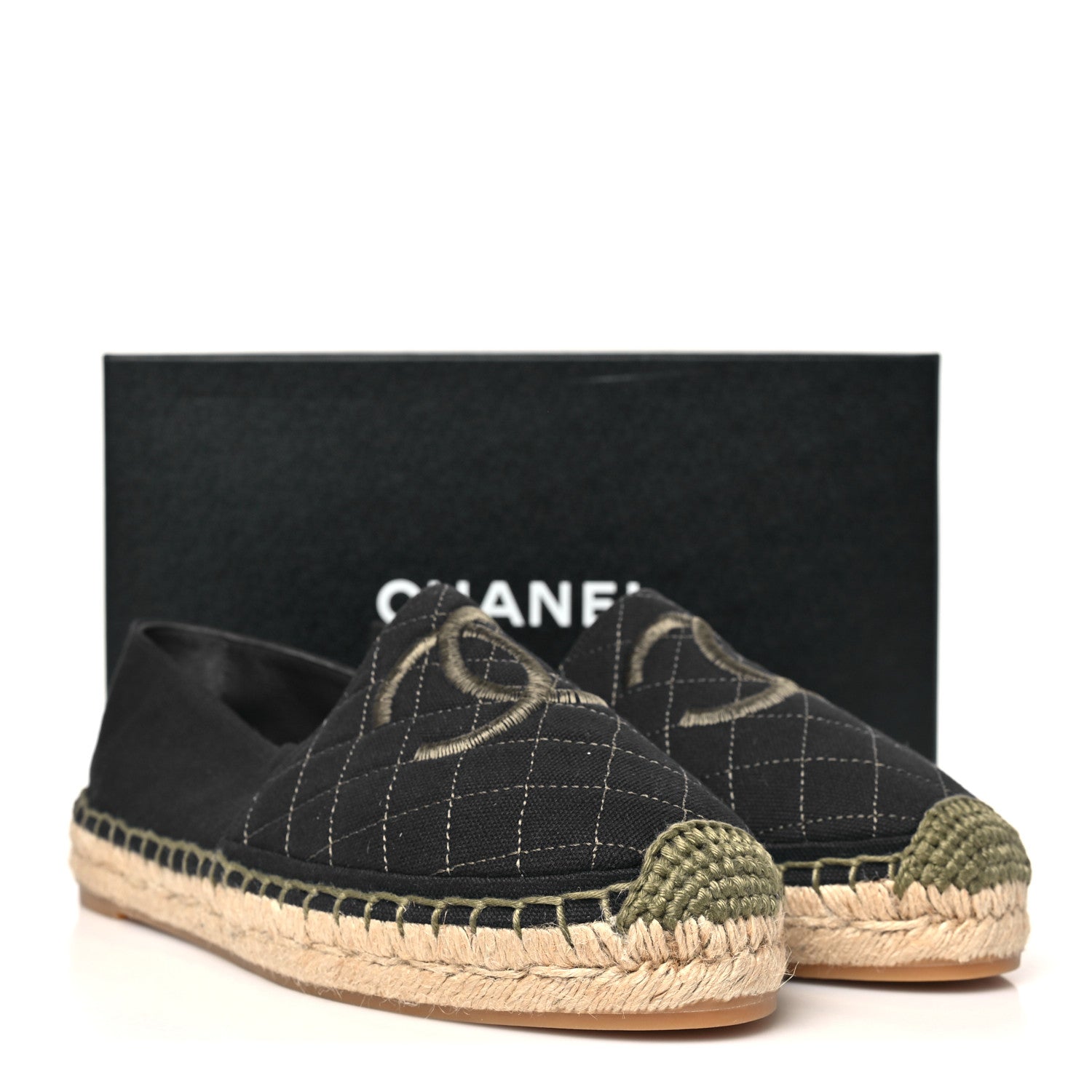 Chanel Fabric Biarritz CC Espadrilles  40 Blue Green 9 of 9
