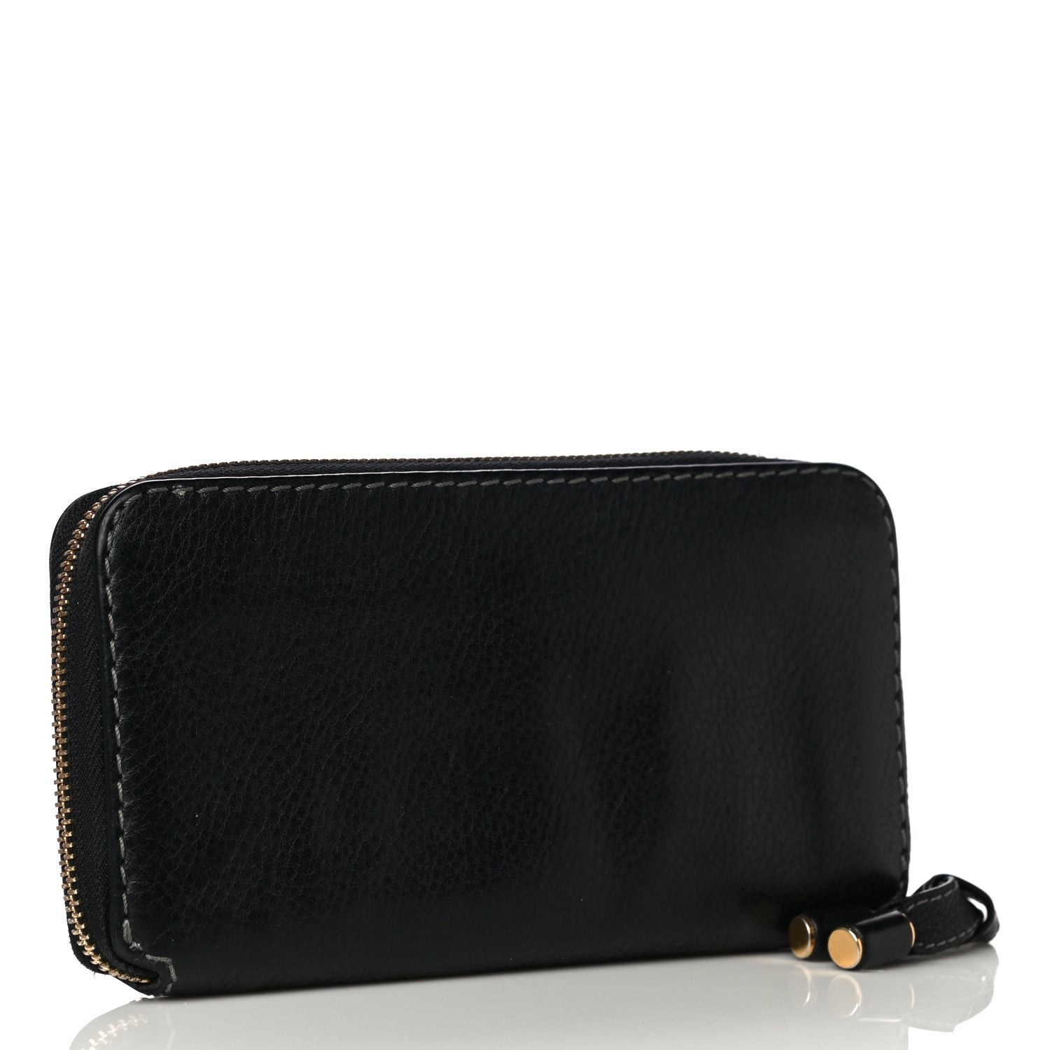 Chloe Grained Calfskin Marcie Long Zip Around Wallet Black 3 of 14