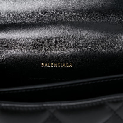 Balenciaga Nappa Calfskin Quilted XS Sharp Belt Bag Black 6 of 13