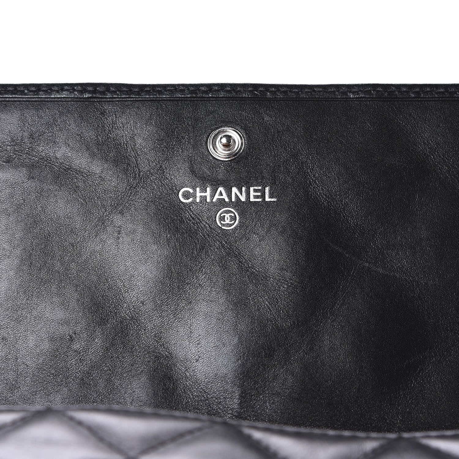 Chanel Calfskin Quilted Cambon Tri-Fold Wallet Black 7 of 9