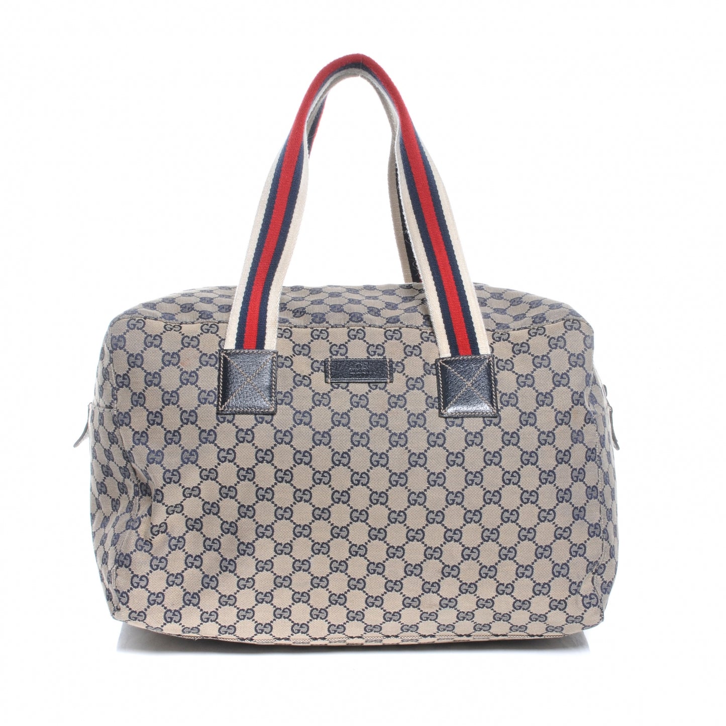 GG Monogram Web Medium Collapsable Carry On Duffle Navy