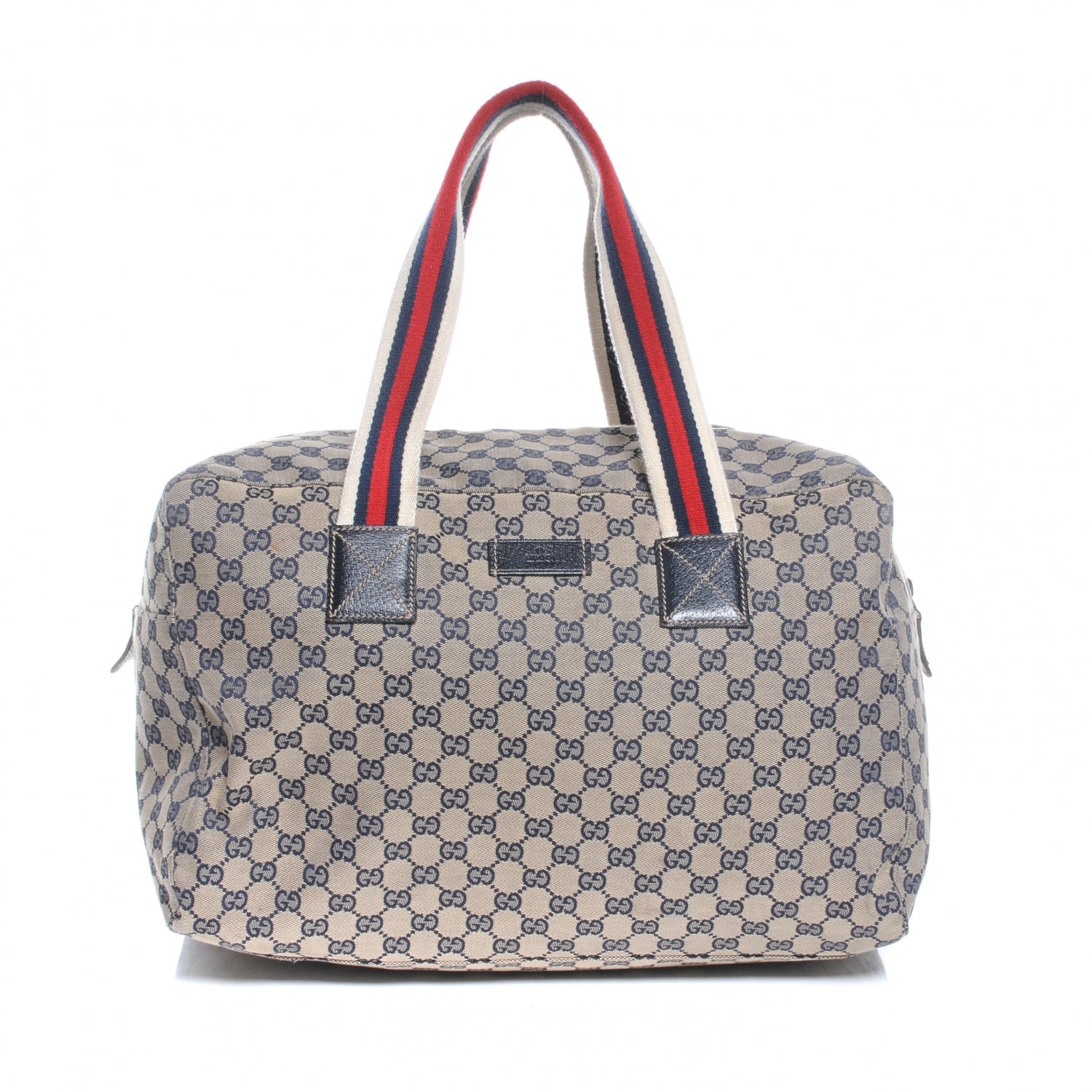 Gucci GG Monogram Web Medium Collapsable Carry On Duffle Navy 1 of 8